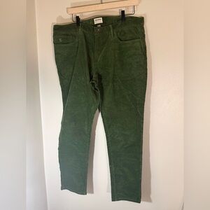 Todd Snyder Slim Strecth Corduroy Pants Olive green 38x32